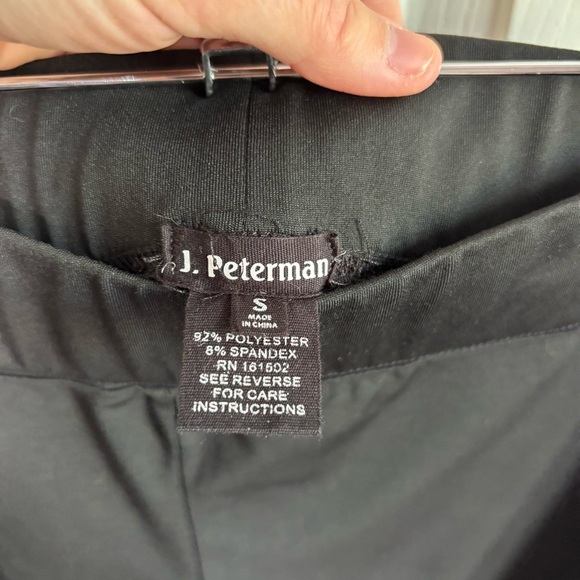 J. Peterman Women's Leggings Small Black Minimalist Stretch Travel Quiet Luxury - Picture 3 of 4